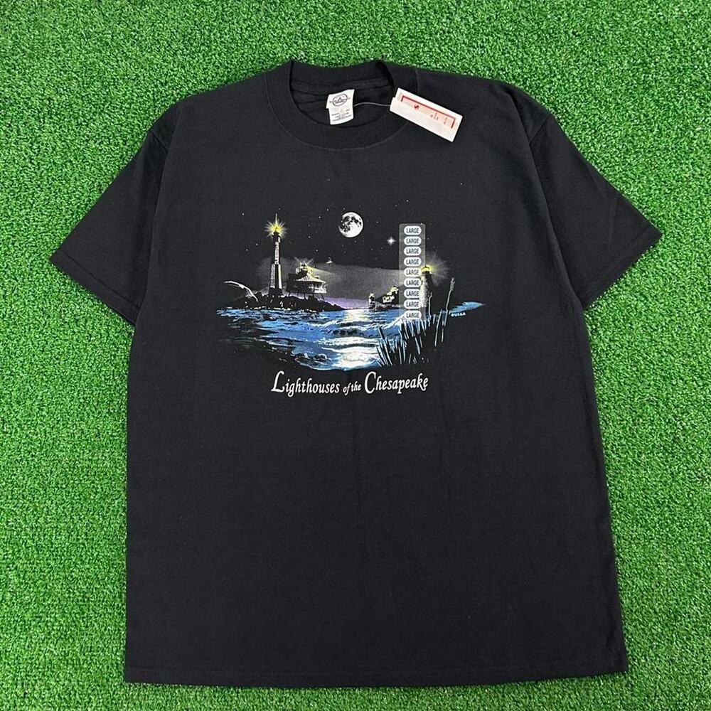 Deadstock Vintage Lighthouses of the Chesapeake Graphic Tshirt